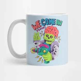 Alien Attack We Come In Peace Mug